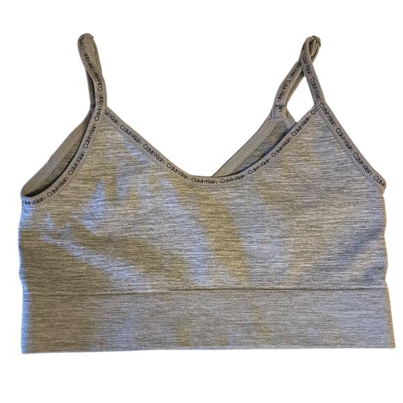 Calvin Klein Girl's Gray Sports Bra Size Small 6/6X - Picture 2 of 3